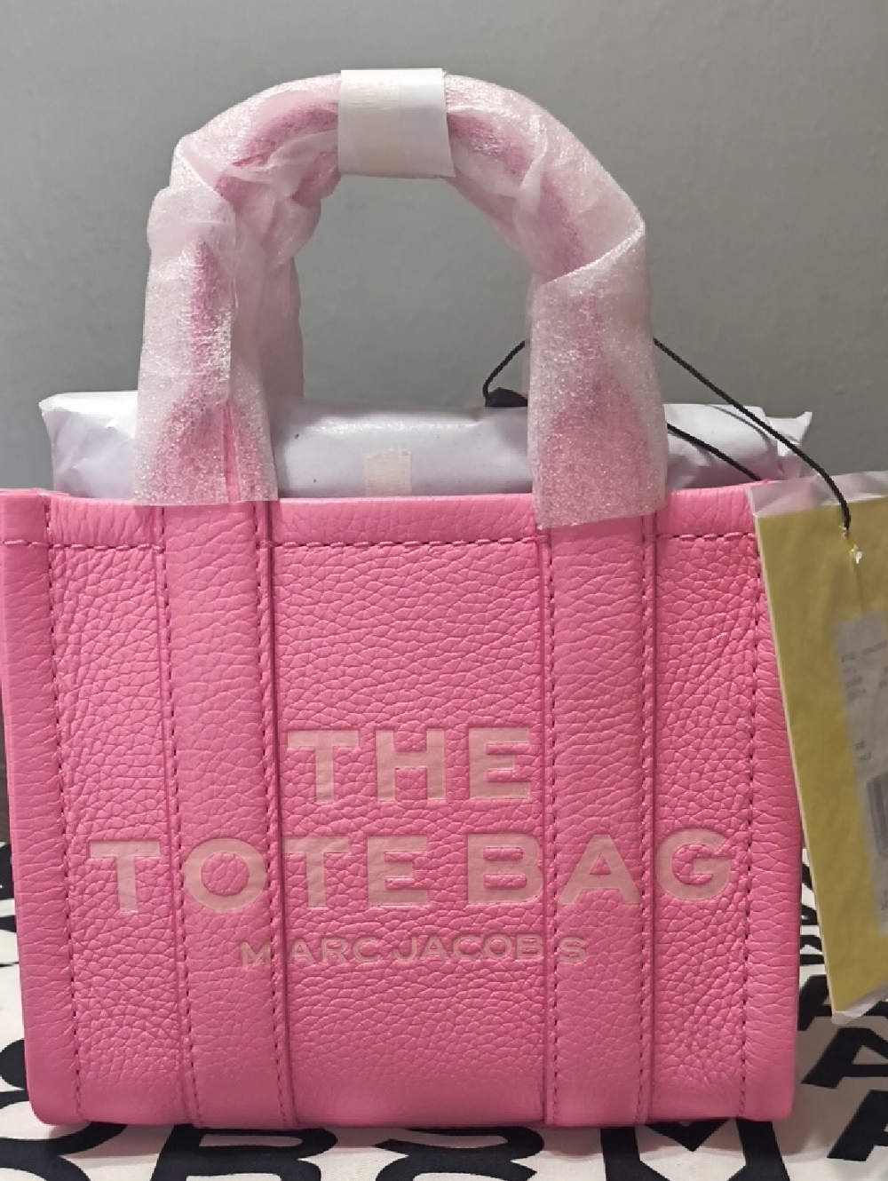 Marc Jacobs PETAL Pink 🩷 Micro  Pebbled Leather Tote Bag